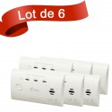 Lot de 6 détecteurs de Monoxyde de Carbone Kidde 10LLCO