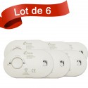 Lot de 6 détecteurs de Monoxyde de Carbone Kidde 5CO