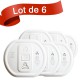 Lot de 6 détecteurs de monoxyde de carbone Ei Electronics EI208W